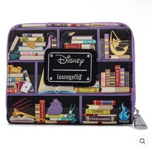 Loungefly Disney Villain Books Zip- Around Wallet